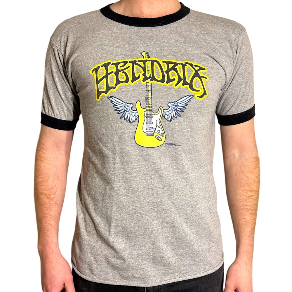 Vintage Jimi Hendrix Winged Guitar T-Shirt M